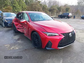 2023 Lexus IS with VIN JTHGZ1B25P5071179, listed as a IAAI auction lot 41214234 with 4,626 mi miles. Bid and sale history available at carsss.com. Image 1.