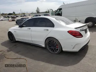 2016 Mercedes-Benz C 63 S AMG with VIN 55SWF8HB4GU116325, listed as a Copart auction lot 44614595 with 89,022 mi miles and Salvage title. Bid and sale history available at DreamBid. Image 2.