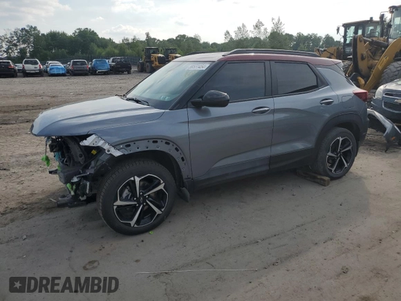 2022 Chevrolet TrailBlazer RS with VIN KL79MUSL1NB102183, listed as a Copart auction lot 59531454 with 35,643 mi miles and Salvage Title. Bid and sale history available at DreamBid. Image 1.
