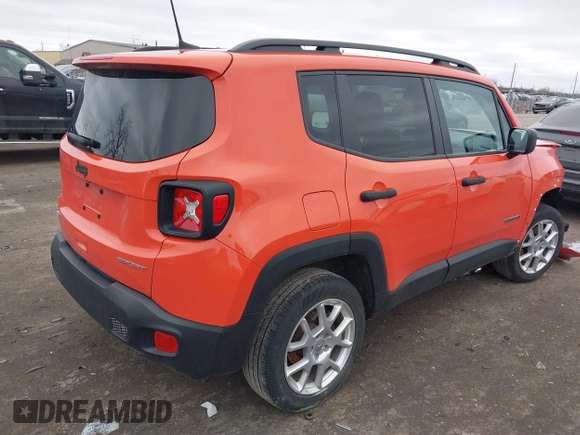 2021 Jeep Renegade Upland Edition with VIN ZACNJDAB4MPN34528, listed as a IAAI auction lot 41739558 with 37,968 mi miles. Bid and sale history available at carsss.com. Image 4.