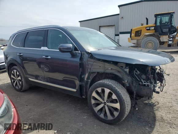 2022 Kia Telluride S with VIN 5XYP6DHC7NG244569, listed as a Copart auction lot 52546445 with 58,969 mi miles and Salvage Title. Bid and sale history available at DreamBid. Image 4.