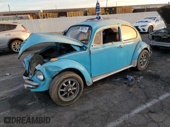 1968 Volkswagen Beetle with VIN 118017996, listed as a Copart auction lot 76961714 with 31,631 mi miles and Clean Title. Bid and sale history available at DreamBid. Image 1.