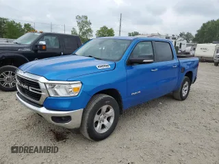 2020 Ram 1500 Big Horn with VIN 1C6RRFFG9LN284456, listed as a Copart auction lot 61159165 with 53,593 mi miles and Salvage title. Bid and sale history available at DreamBid. Image 1.