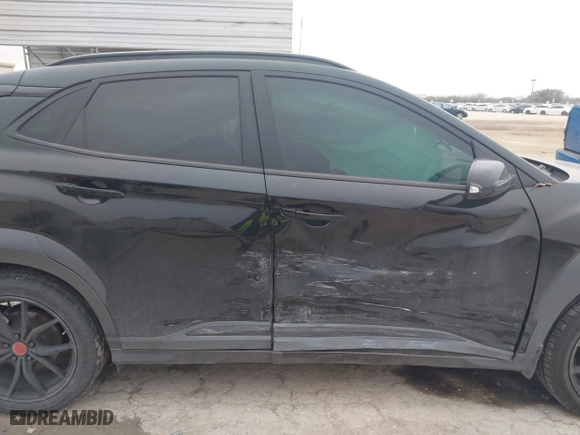 2021 Hyundai Kona NIGHT with VIN KM8K63A5XMU691471, listed as a IAAI auction lot 41589254 with 56,083 mi miles. Bid and sale history available at carsss.com. Image 13.