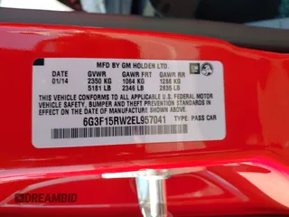 2014 Chevrolet SS z VIN 6G3F15RW2EL957041, wystawiony jako IAAI lot #42404194 z przebiegiem Nie podano mil oraz . Historia ofert i sprzedaży dostępna na DreamBid. Obrazek 9.
