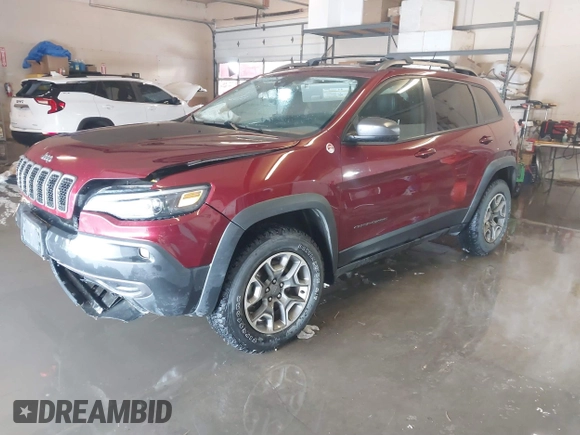 2021 Jeep Cherokee Trailhawk with VIN 1C4PJMBX4MD206997, listed as a IAAI auction lot 41565140 with Not provided miles and . Bid and sale history available at DreamBid. Image 2.