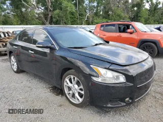 2014 Nissan Maxima S with VIN 1N4AA5AP2EC497221, listed as a Copart auction lot 54403185 with 126,210 mi miles and Salvage Title. Bid and sale history available at DreamBid. Image 4.
