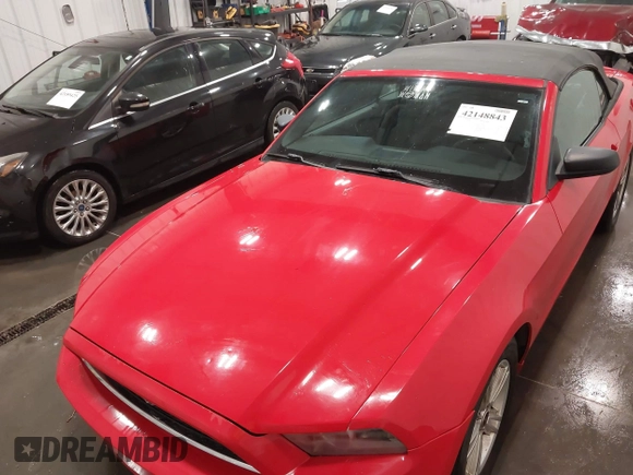 2013 Ford Mustang V6 with VIN 1ZVBP8EM7D5224564, listed as a IAAI auction lot 42148843 with 121,289 mi miles and . Bid and sale history available at DreamBid. Image 6.