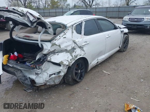 2013 Kia Optima LX with VIN 5XXGM4A73DG256823, listed as a IAAI auction lot 41972558 with 136,867 mi miles. Bid and sale history available at carsss.com. Image 4.