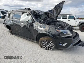 2021 Nissan Armada SV with VIN JN8AY2ACXM9147160, listed as a Copart auction lot 83873234 with Not Provided miles and Non Repairable. Bid and sale history available at carsss.com. Image 4.