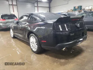 2012 Ford Mustang V6 Premium with VIN 1ZVBP8AM2C5221267, listed as a Copart auction lot 46583785 with 104,654 mi miles and Salvage Title. Bid and sale history available at carsss.com. Image 2.