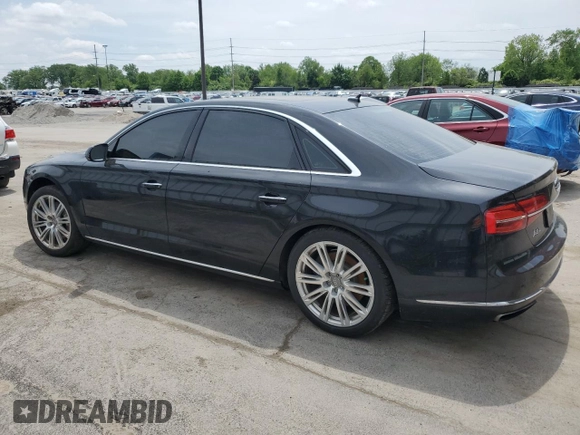 2015 Audi A8 4.0T z VIN WAU32AFD8FN001493, wystawiony jako Copart lot #57394315 z przebiegiem 120 464 mil mil oraz Szkoda całkowita • Salvage title. Historia ofert i sprzedaży dostępna na DreamBid. Obrazek 2.