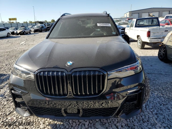 2022 BMW X7 M50i with VIN 5UXCX6C09N9L71084, listed as a Copart auction lot 72499604 with 21,184 mi miles and Salvage Title. Bid and sale history available at carsss.com. Image 5.