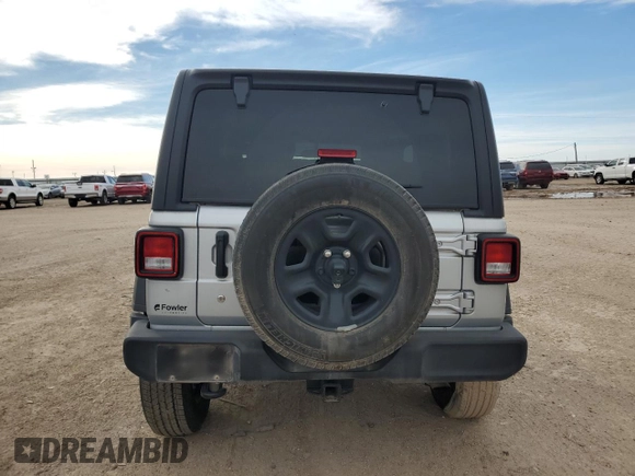 2022 Jeep Wrangler Sport with VIN 1C4HJXAG8NW181325, listed as a Copart auction lot 82700694 with 27,763 mi miles and Salvage Title. Bid and sale history available at DreamBid. Image 6.