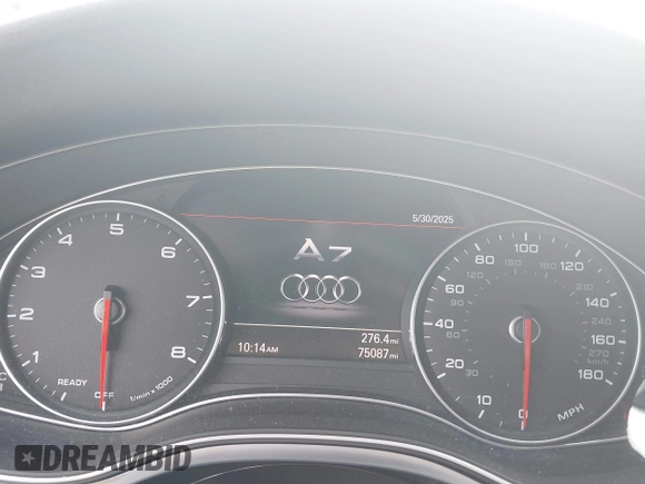 2016 Audi A7 Prestige with VIN WAU2GAFC4GN043343, listed as a IAAI auction lot 42380383 with 75,087 mi miles and . Bid and sale history available at DreamBid. Image 7.