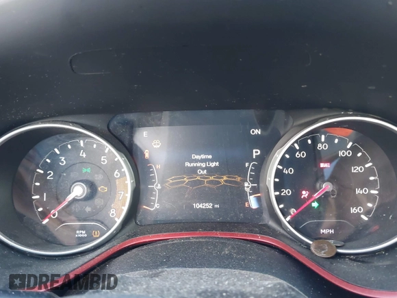 2019 Jeep Compass Trailhawk with VIN 3C4NJDDBXKT671364, listed as a IAAI auction lot 41655974 with 104,252 mi miles and . Bid and sale history available at carsss.com. Image 7.