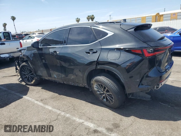 2022 Lexus NX 350 with VIN JTJAGCEZ4N5000938, listed as a Copart auction lot 57673895 with 36,396 mi miles and Salvage title. Bid and sale history available at DreamBid. Image 2.