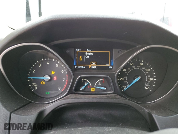 2016 Ford Focus SE with VIN 1FADP3F20GL381435, listed as a Copart auction lot 46276565 with 111,619 mi miles and Salvage Title. Bid and sale history available at carsss.com. Image 9.