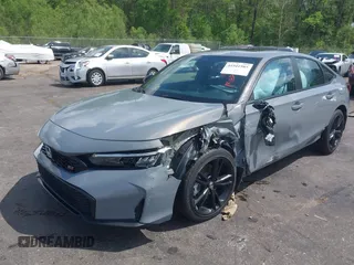2025 Honda Civic Si with VIN 2HGFE1E55SH474645, listed as a IAAI auction lot 41941985 with 1,117 mi miles and . Bid and sale history available at DreamBid. Image 2.