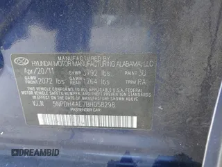 2011 Hyundai Elantra Limited с VIN 5NPDH4AE7BH058298, выставлен на аукционе IAAI как лот 41830938 с пробегом 207 251 миль миль и . История ставок и продаж доступна на DreamBid. Изображение 9.
