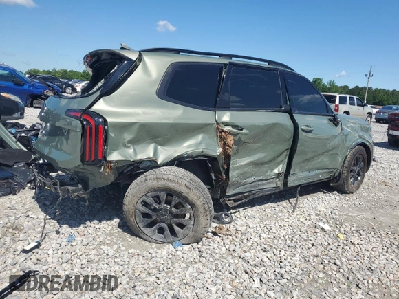 2024 Kia Telluride SX Prestige X-Pro with VIN 5XYP5DGC5RG502937, listed as a Copart auction lot 55226235 with Not provided miles and Salvage title. Bid and sale history available at DreamBid. Image 3.