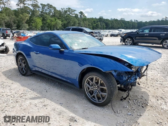 2024 Ford Mustang EcoBoost with VIN 1FA6P8TH7R5112306, listed as a Copart auction lot 58151055 with 4,467 mi miles and Salvage title. Bid and sale history available at DreamBid. Image 4.