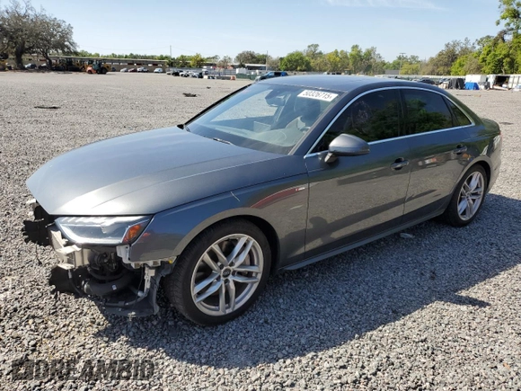 2020 Audi A4 Premium Plus with VIN WAUENAF4XLN012927, listed as a Copart auction lot 50326715 with 58,648 mi miles and Salvage title. Bid and sale history available at DreamBid. Image 1.