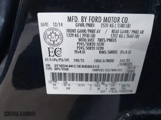 2014 Ford Edge Limited with VIN 2FMDK4KC3EBB80313, listed as a IAAI auction lot 41360105 with 112,829 mi miles. Bid and sale history available at carsss.com. Image 9.
