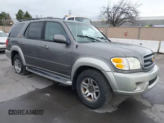 2003 Toyota Sequoia SR5 with VIN 5TDBT44A23S158061, listed as a IAAI auction lot 41807142 with 247,472 mi miles and . Bid and sale history available at DreamBid. Image 1.