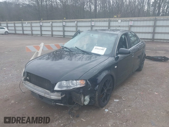 2008 Audi A4 2.0T with VIN WAUDF78E78A058246, listed as a IAAI auction lot 41612385 with 166,312 mi miles. Bid and sale history available at carsss.com. Image 2.