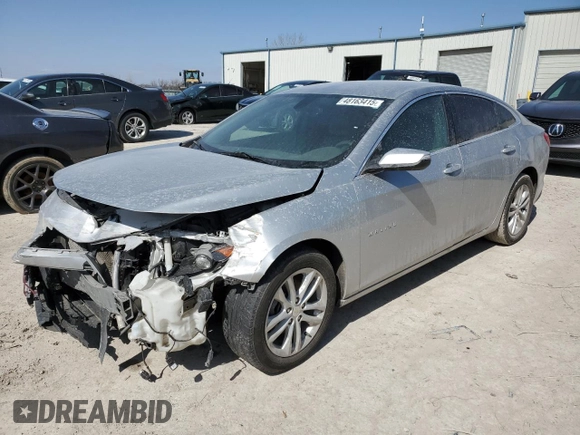 2016 Chevrolet Malibu LT with VIN 1G1ZE5ST6GF193705, listed as a Copart auction lot 48163415 with 91,727 mi miles and Salvage Title. Bid and sale history available at carsss.com. Image 1.