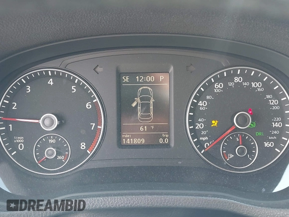 2012 Volkswagen Passat SE z VIN 1VWBH7A31CC076037, wystawiony jako IAAI lot #41905200 z przebiegiem 141 809 mil mil oraz . Historia ofert i sprzedaży dostępna na DreamBid. Obrazek 7.