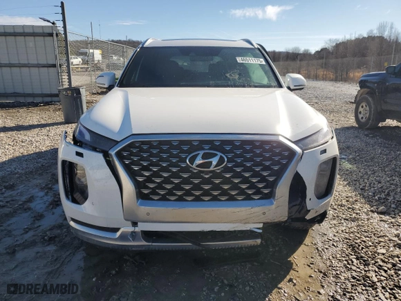 2022 Hyundai Palisade Calligraphy with VIN KM8R7DHE9NU349499, listed as a Copart auction lot 46511175 with 37,687 mi miles and Salvage Title. Bid and sale history available at carsss.com. Image 5.
