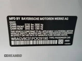 2023 BMW 8 Series M850i z VIN WBAGV8C01PCK29190, wystawiony jako Copart lot #47189205 z przebiegiem 32 691 mil mil oraz Szkoda całkowita • Salvage title. Historia ofert i sprzedaży dostępna na DreamBid. Obrazek 12.