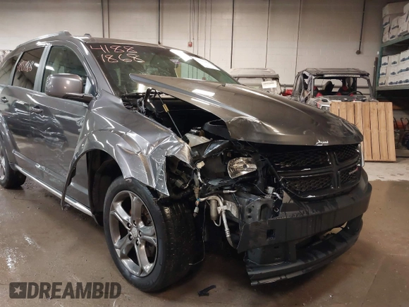 2015 Dodge Journey Crossroad with VIN 3C4PDDGG0FT607072, listed as a IAAI auction lot 41881868 with 185,699 mi miles. Bid and sale history available at carsss.com. Image 6.