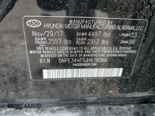 2018 Hyundai Sonata SEL with VIN 5NPE34AF5JH676066, listed as a Copart auction lot 52323454 with 77,222 mi miles and Salvage Title. Bid and sale history available at DreamBid. Image 12.