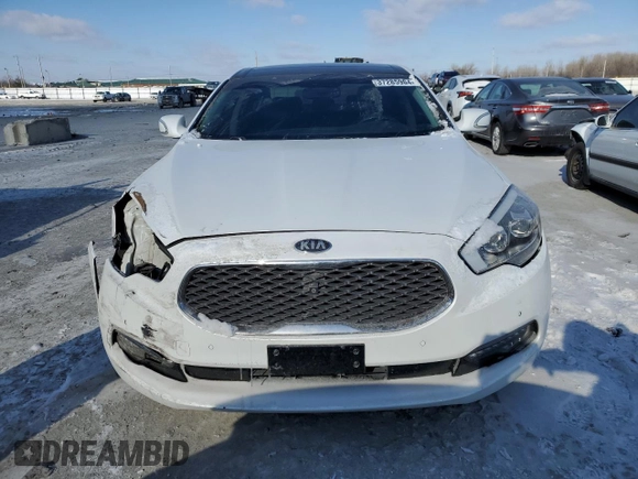 2015 Kia K900 Premium with VIN KNALU4D49F6025052, listed as a Copart auction lot 37285904 with 81,490 mi miles and Salvage Title. Bid and sale history available at carsss.com. Image 5.