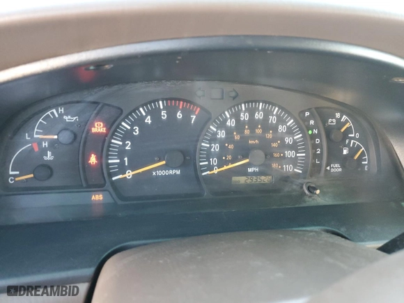 2002 Toyota Tundra SR5 with VIN 5TBRT34182S263008, listed as a Copart auction lot 47114055 with 293,526 mi miles and Salvage Title. Bid and sale history available at carsss.com. Image 9.