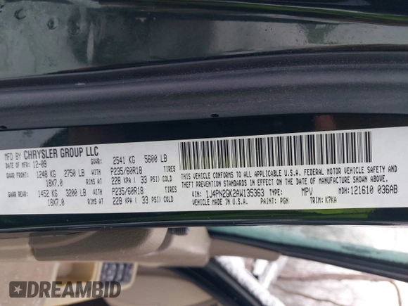 2010 Jeep Liberty Sport with VIN 1J4PN2GK2AW135363, listed as a IAAI auction lot 41008799 with 88,251 mi miles and . Bid and sale history available at DreamBid. Image 9.