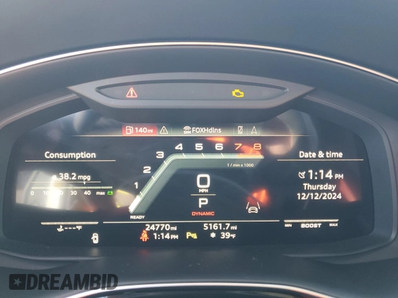 2022 Audi SQ8 Prestige z VIN WA1CWBF16ND026457, wystawiony jako Copart lot #84327434 z przebiegiem 24 770 mil mil oraz Szkoda całkowita • Salvage title. Historia ofert i sprzedaży dostępna na DreamBid. Obrazek 9.