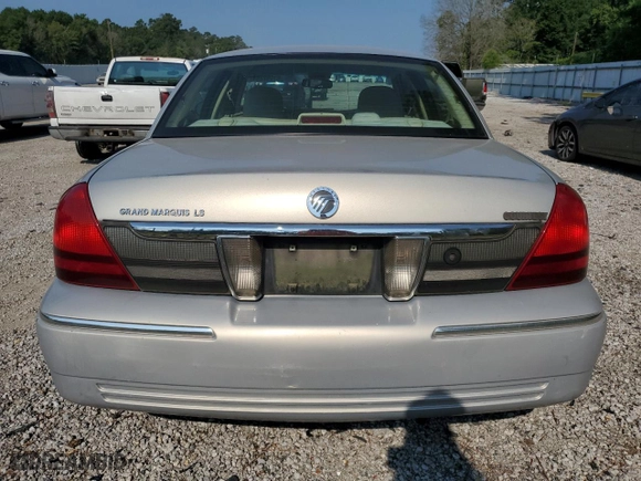2006 Mercury Grand Marquis LS Premium with VIN 2MEFM75V56X628012, listed as a Copart auction lot 67092284 with 86,340 mi miles and Salvage Title. Bid and sale history available at carsss.com. Image 6.
