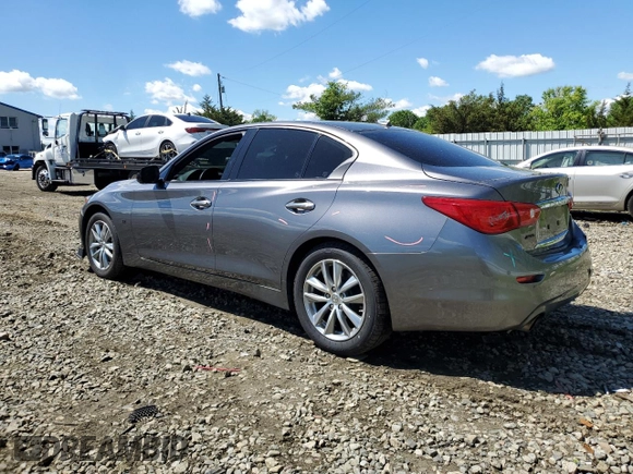 2014 Infiniti Q50 Premium with VIN JN1BV7AR4EM687969, listed as a Copart auction lot 55924805 with 174,625 mi miles and Salvage Title. Bid and sale history available at DreamBid. Image 2.