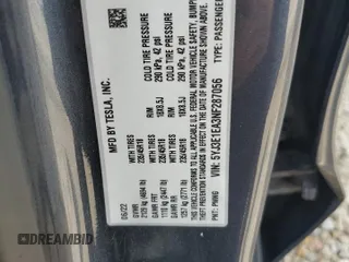 2022 Tesla Model 3 z VIN 5YJ3E1EA3NF287056, wystawiony jako Copart lot #58954225 z przebiegiem 132 196 mil mil oraz Czysty tytuł • Clean title. Historia ofert i sprzedaży dostępna na DreamBid. Obrazek 12.