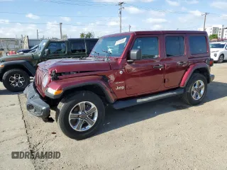 2021 Jeep Wrangler Unlimited Sahara с VIN 1C4HJXEN8MW613404, выставлен на аукционе Copart как лот 57155305 с пробегом 48 379 миль миль и Списание • Salvage title. История ставок и продаж доступна на DreamBid. Изображение 1.