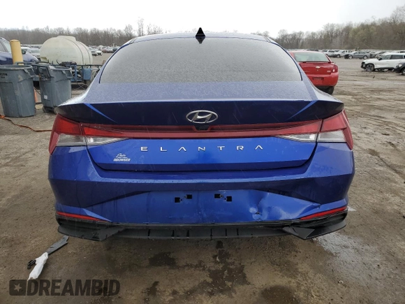 2023 Hyundai Elantra SEL with VIN KMHLM4AG1PU393235, listed as a Copart auction lot 53298915 with 52,403 mi miles and Salvage title. Bid and sale history available at DreamBid. Image 6.