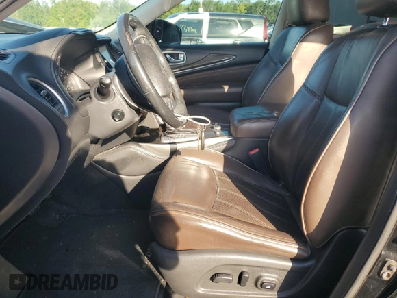 2015 Infiniti QX60 with VIN 5N1AL0MN8FC548333, listed as a Copart auction lot 55076595 with 131,308 mi miles and Salvage Title. Bid and sale history available at DreamBid. Image 7.