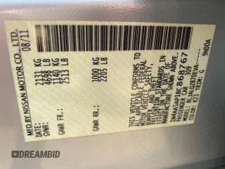 2011 Nissan Maxima SV с VIN 1N4AA5AP1BC868767, выставлен на аукционе Copart как лот 60898965 с пробегом 119 283 миль миль и Чистый • Clean title. История ставок и продаж доступна на DreamBid. Изображение 10.