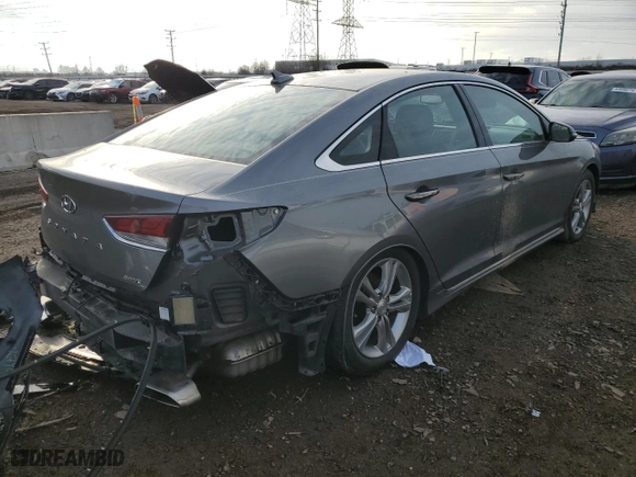 2018 Hyundai Sonata SEL with VIN 5NPE34AF6JH627619, listed as a Copart auction lot 84601654 with 59,040 mi miles and Salvage Title. Bid and sale history available at carsss.com. Image 3.