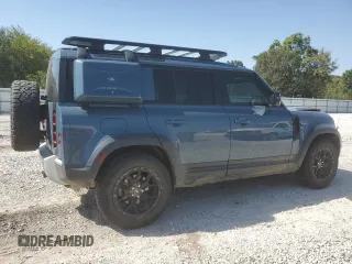 2022 Land Rover Defender S with VIN SALEJ7RX1N2090601, listed as a Copart auction lot 73654224 with 33,621 mi miles and Salvage title. Bid and sale history available at DreamBid. Image 3.