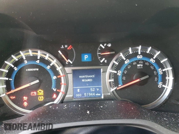 2019 Toyota 4Runner SR5 with VIN JTEBU5JR3K5736360, listed as a Copart auction lot 82779133 with 51,944 mi miles and Salvage title. Bid and sale history available at DreamBid. Image 9.